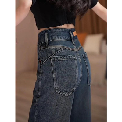 覆古宽松阔腿牛仔裤女202