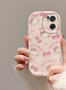 适用于OPPORENO7SE手机壳OPPO新款Reno7Pro套可爱外壳OPP0PP0PPO卡通硅胶PPOReno全包防摔凯蒂猫高级感5G男女