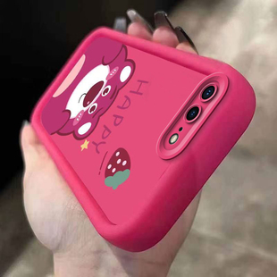 13mini防摔苹果14 8plus手机壳iPhonex 硅胶卡通软壳12 15ProMax全包6sp草莓熊女保护套 xr新款 适用于苹果6