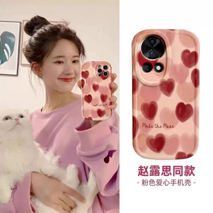 适用华为Nova12por手机壳noⅴa12Pro保护套nove新款红色爱心外壳硅胶n0va全包nowa防摔nave诺娃navo男女nov