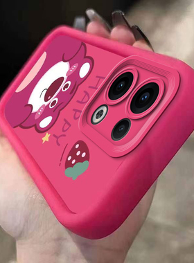 适用OPPOReno14手机壳Reno14Pro保护套OPPO新款卡通硅胶OPPORen镜头草莓熊全包防摔外壳0PP0Ren014Pr0男女款