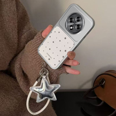适用于OPPOA3iPlus手机壳波点星星日韩PKA110新款小羊皮质感保护套高级感硅胶软壳防摔ins风男女简约创意全