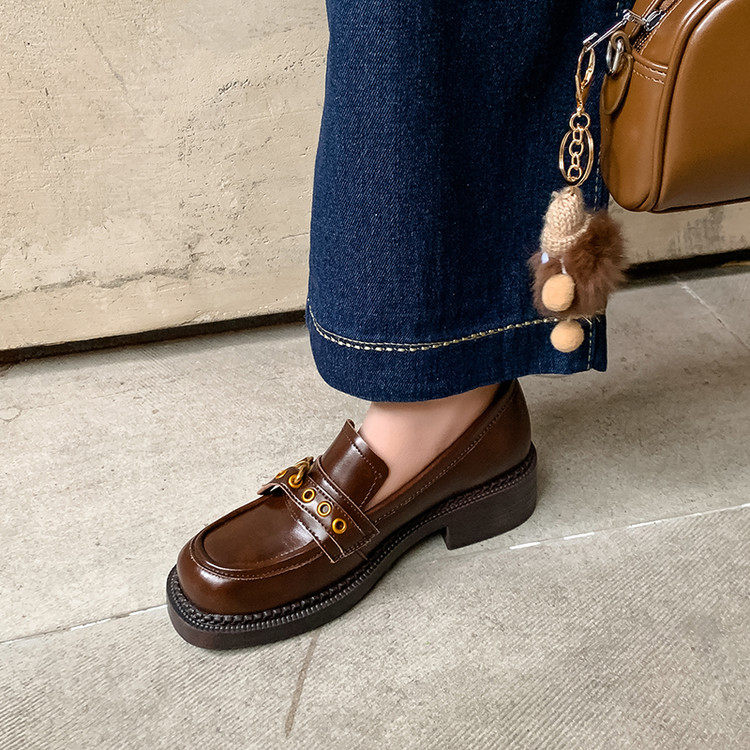 2025年春季时尚百搭休闲粗跟乐福鞋休闲小皮鞋复古英伦风女鞋子,户外/登山/野营/旅行用品,登山鞋/徒步鞋,淘宝优惠券,粉丝福利购,淘宝优惠卷