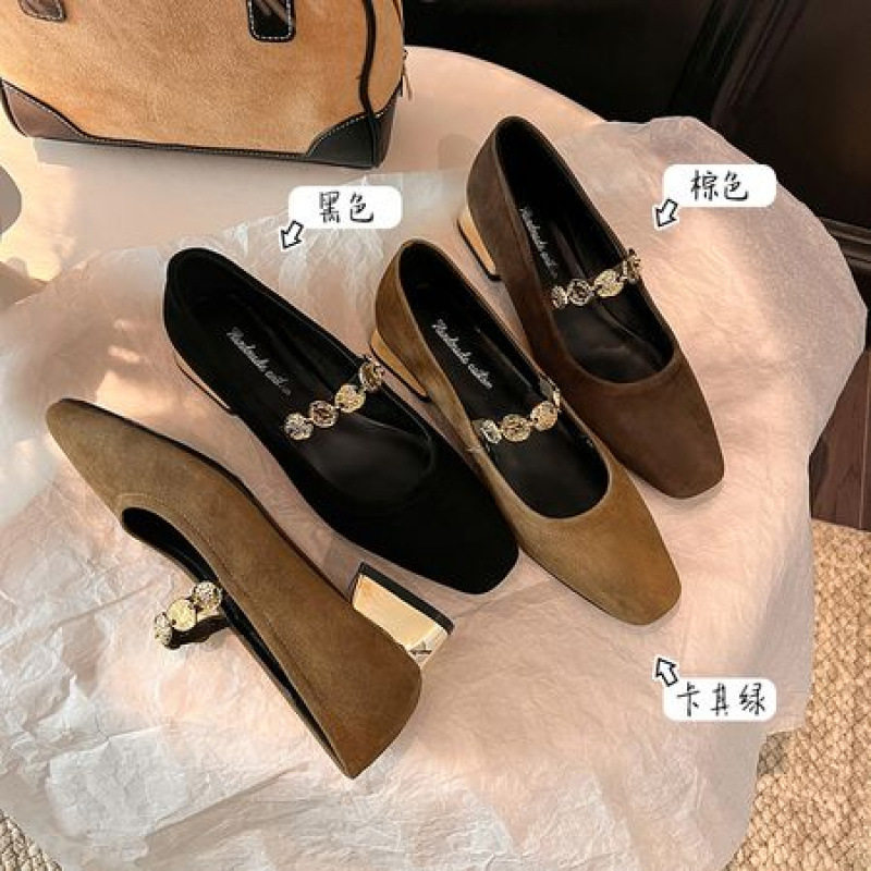 法式复古金币一字带玛丽珍鞋女2026春秋新款方头粗跟浅口通勤单鞋,户外/登山/野营/旅行用品,登山鞋/徒步鞋,淘宝优惠券,粉丝福利购,淘宝优惠卷