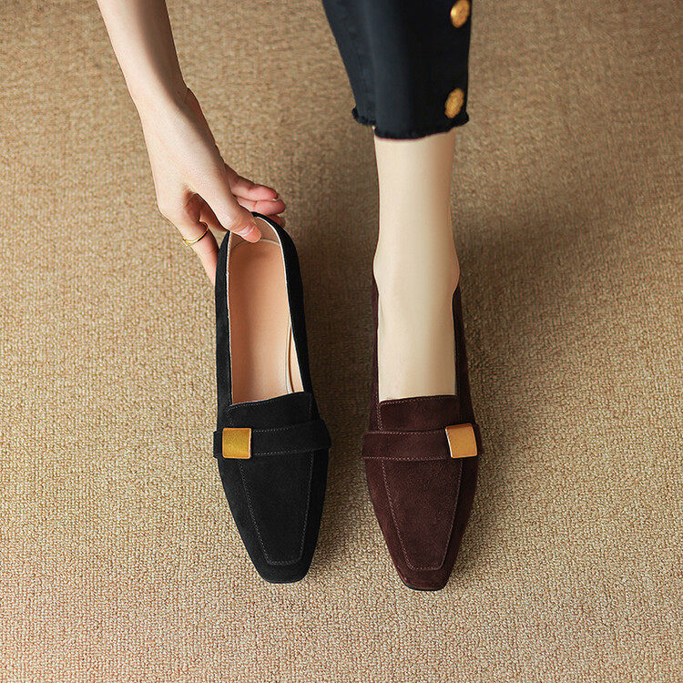 磨砂羊皮乐福鞋女粗跟黑色工作鞋单鞋小码女鞋313233大码41高跟43,流行男鞋,马丁靴,淘宝优惠券,粉丝福利购,淘宝优惠卷