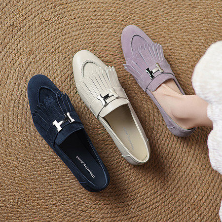 大码女鞋41—43真皮磨砂皮H扣英伦风乐福鞋平底流苏单鞋女小皮鞋,户外/登山/野营/旅行用品,登山鞋/徒步鞋,淘宝优惠券,粉丝福利购,淘宝优惠卷