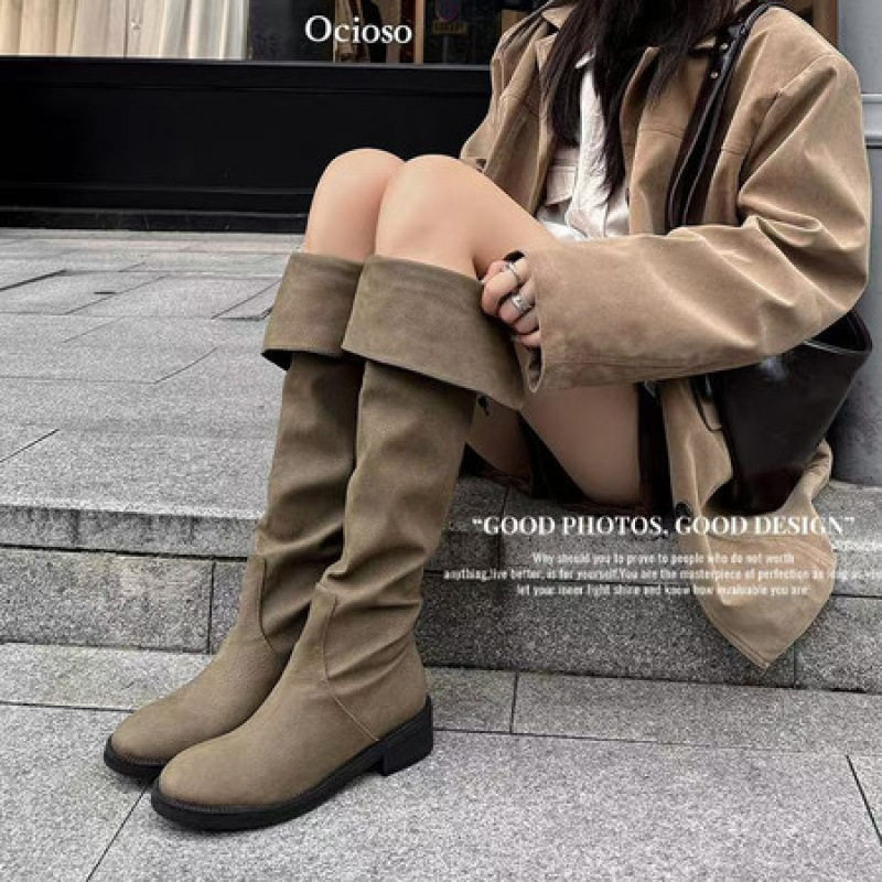 2025新款真皮直筒两穿骑士靴圆头厚底方跟瘦瘦靴不过膝长高筒女靴,户外/登山/野营/旅行用品,登山鞋/徒步鞋,淘宝优惠券,粉丝福利购,淘宝优惠卷