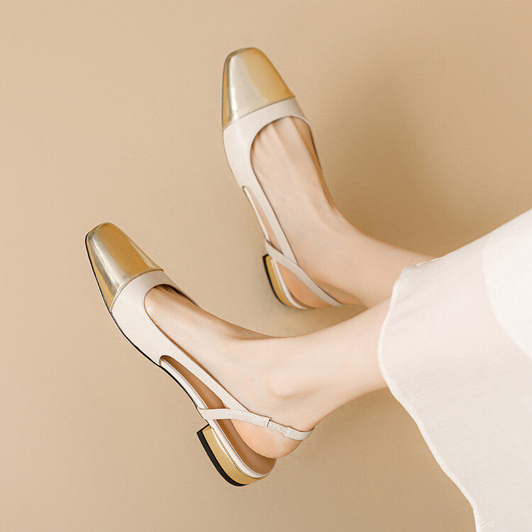 法式复古拼色半包头凉鞋女2024新款春夏季平底仙女一字带气质单鞋,户外/登山/野营/旅行用品,登山鞋/徒步鞋,淘宝优惠券,粉丝福利购,淘宝优惠卷