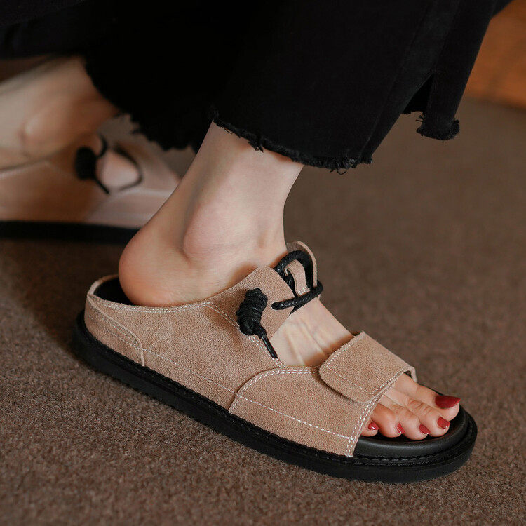 外穿露趾拖鞋平底勃肯鞋夏季新款休闲懒人鞋一脚蹬圆头女单鞋,户外/登山/野营/旅行用品,登山鞋/徒步鞋,淘宝优惠券,粉丝福利购,淘宝优惠卷