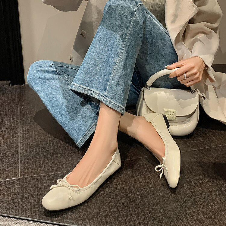 2024休闲气质法式甜美金色圆头浅口蝴蝶结平底芭蕾舞鞋奶奶单鞋女,户外/登山/野营/旅行用品,登山鞋/徒步鞋,淘宝优惠券,粉丝福利购,淘宝优惠卷