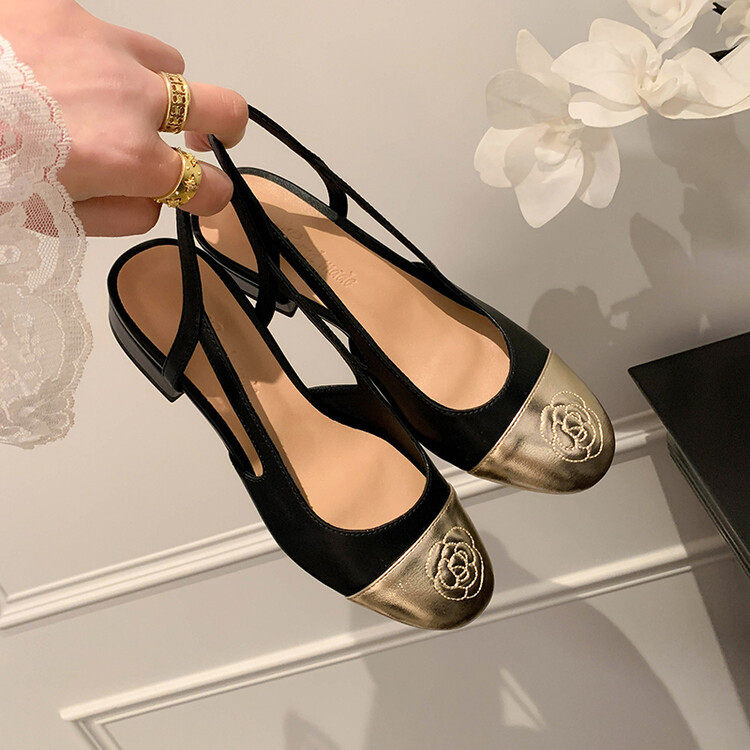 知性包头凉鞋女春夏新款拼色小香风平底鞋欧美山茶花牛皮后空单鞋,流行男鞋,马丁靴,淘宝优惠券,粉丝福利购,淘宝优惠卷