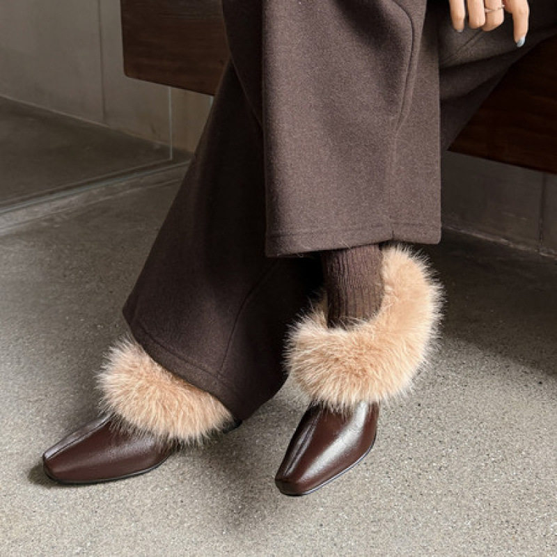 女士巨好看时尚2025年秋冬方头高跟内增高小皮鞋毛毛气质深口单鞋,户外/登山/野营/旅行用品,登山鞋/徒步鞋,淘宝优惠券,粉丝福利购,淘宝优惠卷