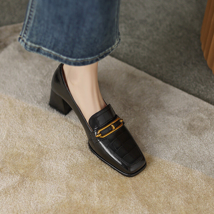 2024年新款春款方头乐福鞋女英伦风复古深口单鞋粗跟高跟鞋,户外/登山/野营/旅行用品,登山鞋/徒步鞋,淘宝优惠券,粉丝福利购,淘宝优惠卷