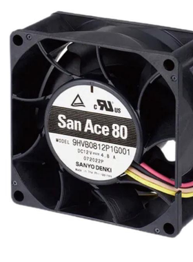 Sanyo 三洋 9HV0812P1G601 直流风扇 12V 80x38mm 14800r/min