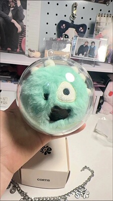 cortis bal烤蹄子收纳防尘展示娃包毛绒娃娃亚克力球保护壳透明