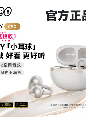 QCY小耳球Corssky C50无线蓝牙耳机 耳夹式 AI翻译耳机袋装