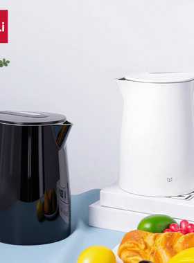 得力LL120电热水壶304不锈钢无缝内胆烧水壶1.7L大容量烧水壶