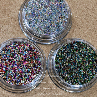 INS 风幻彩精灵珠彩色美甲微珠饰品 新款混色水晶砂DIY流麻混色