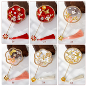 伴娘小团扇中式 古风新娘结婚拍照道具婚礼出嫁秀禾配饰迷你小喜扇