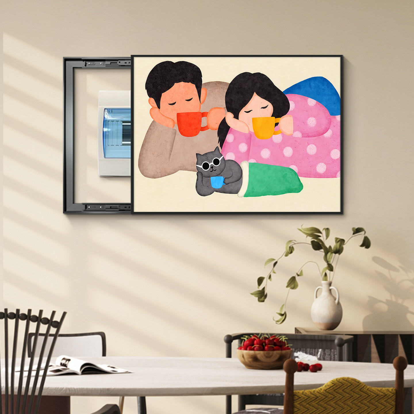 【可定制】创意电表箱装饰画