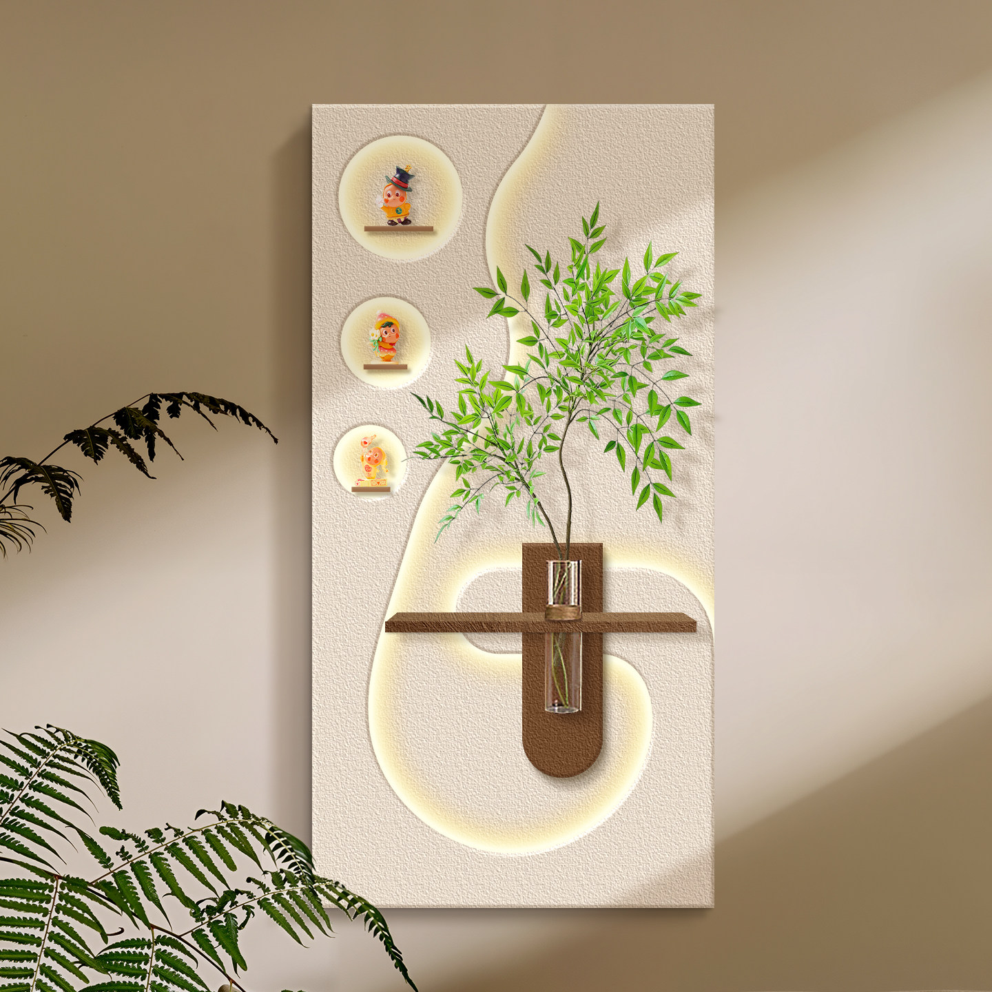 【盲盒置物】水培绿植装饰画图片