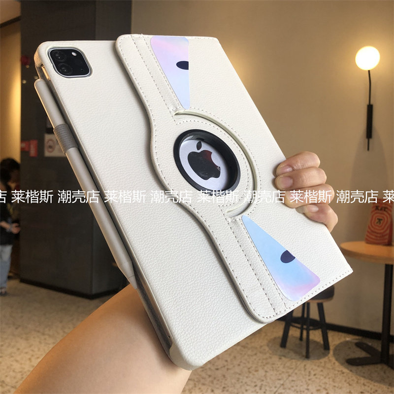怪兽眼睛360度旋转皮质适用iPad第11代a16保护套10代10.9寸9.7Pro11苹果Air45翻盖A1566皮套a1893壳789代10.2