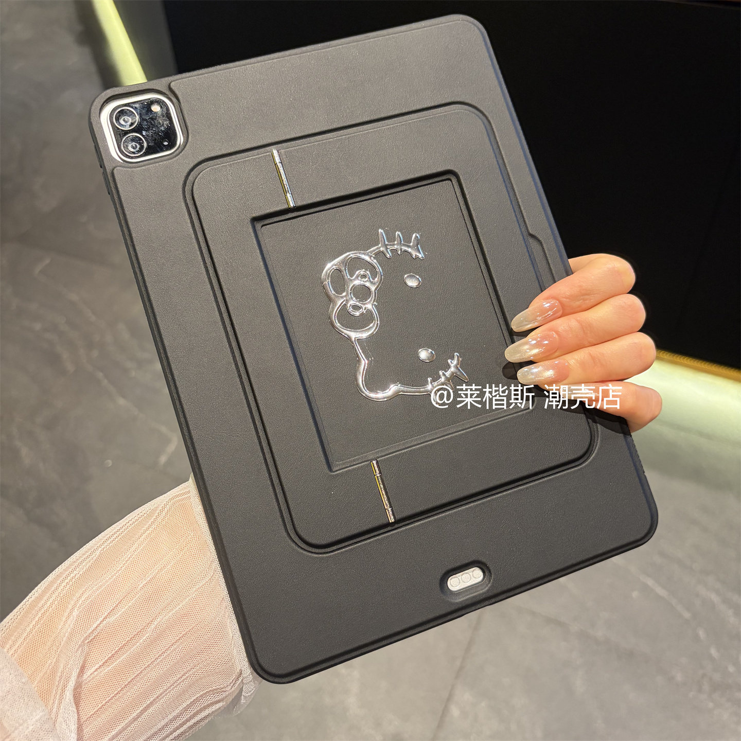 可爱一体支点壳横竖支架适用iPad11代a16保护套Air8/7/6苹果10代10.9防摔Pro11寸10.2硅胶A2696平板a2602后壳
