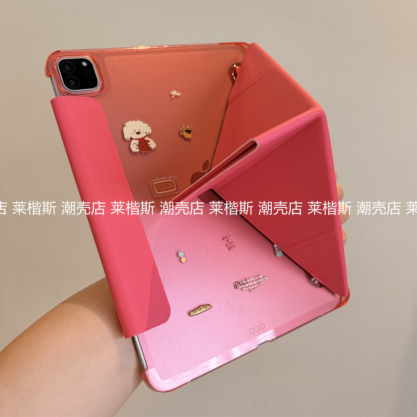 ins风可爱狗狗3+Y折磨砂手感适用苹果iPad11代a16保护套10带搭扣10.9寸10.2左笔槽Pro11半包9.7防弯a2602硬壳