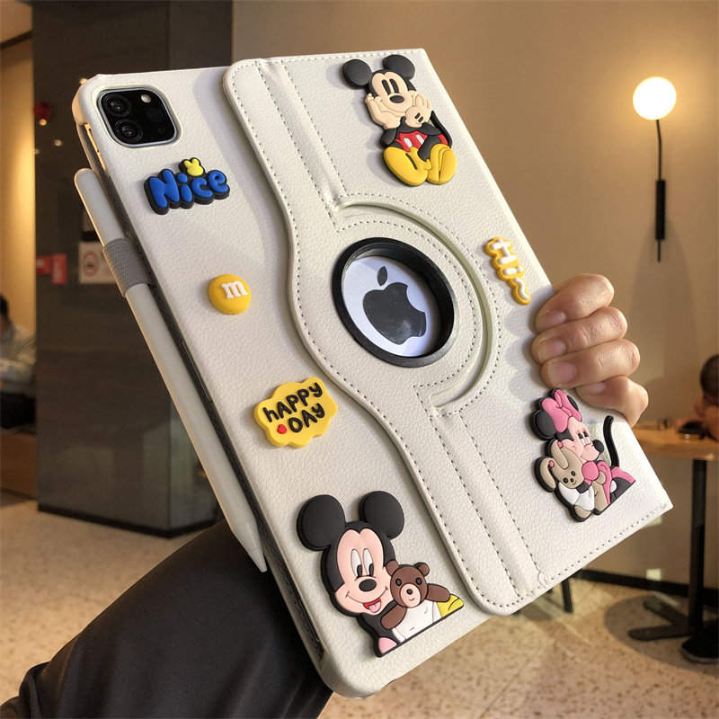 diy立体卡通360度旋转iPad11代2025保护套10.2寸9.7适用a2270苹果air6平板壳Pro11可爱A1893防摔第十代10.9寸