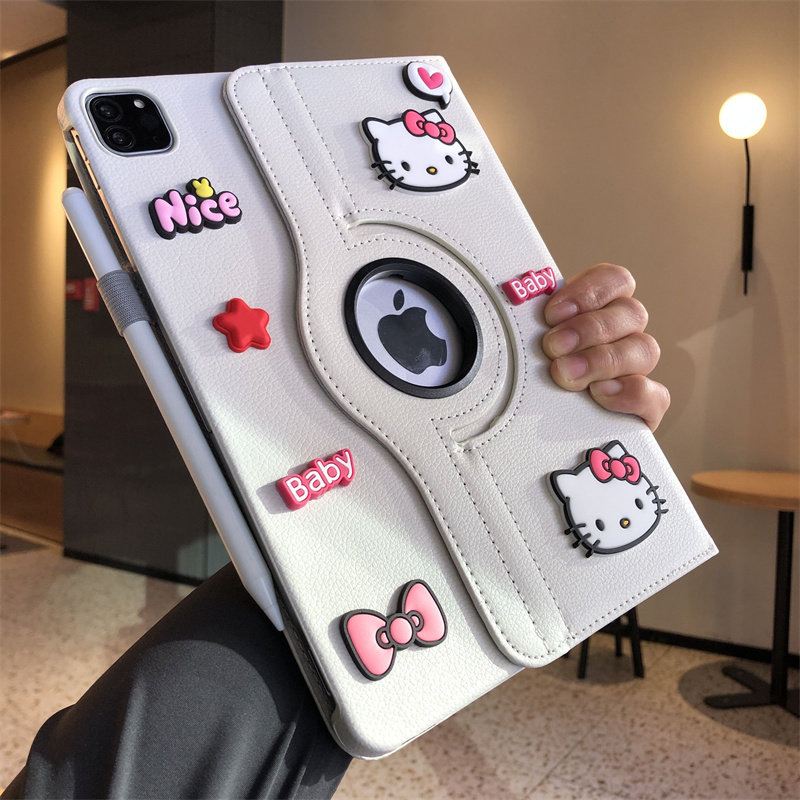 可爱立体公仔360度旋转iPad11代a16保护套10.2寸9.7适用a2602苹果air7平板壳Pro11卡通A1566防摔第十代10.9寸