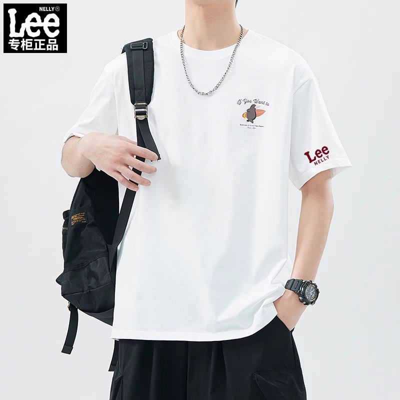 LEE正品夏季新款纯棉潮流短袖男