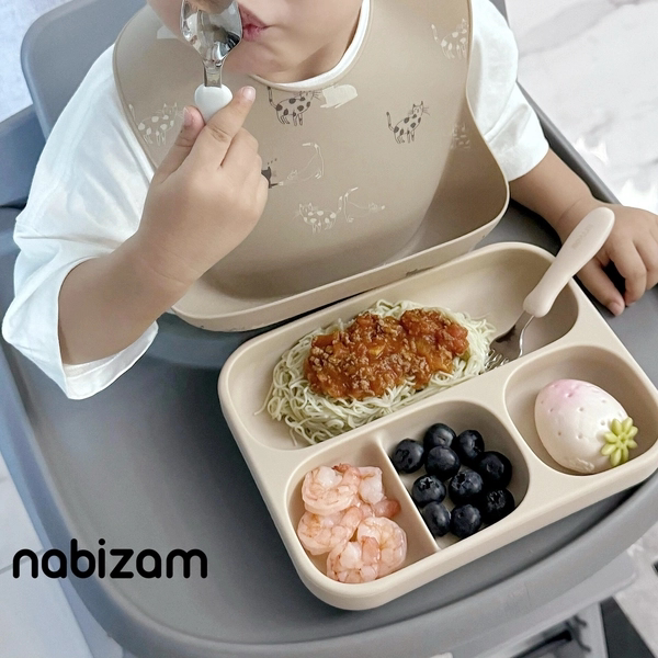 nabizam韩系INS宝宝餐盘儿童卡通分隔辅食盘防摔吸盘餐具