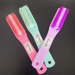 塑料皮鞋 2元 糖果色加长鞋 刷 地摊货源 店塑料长柄双色鞋