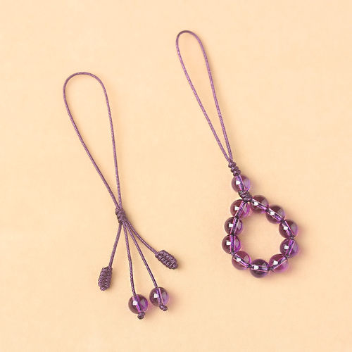 五行补火紫水晶手机链