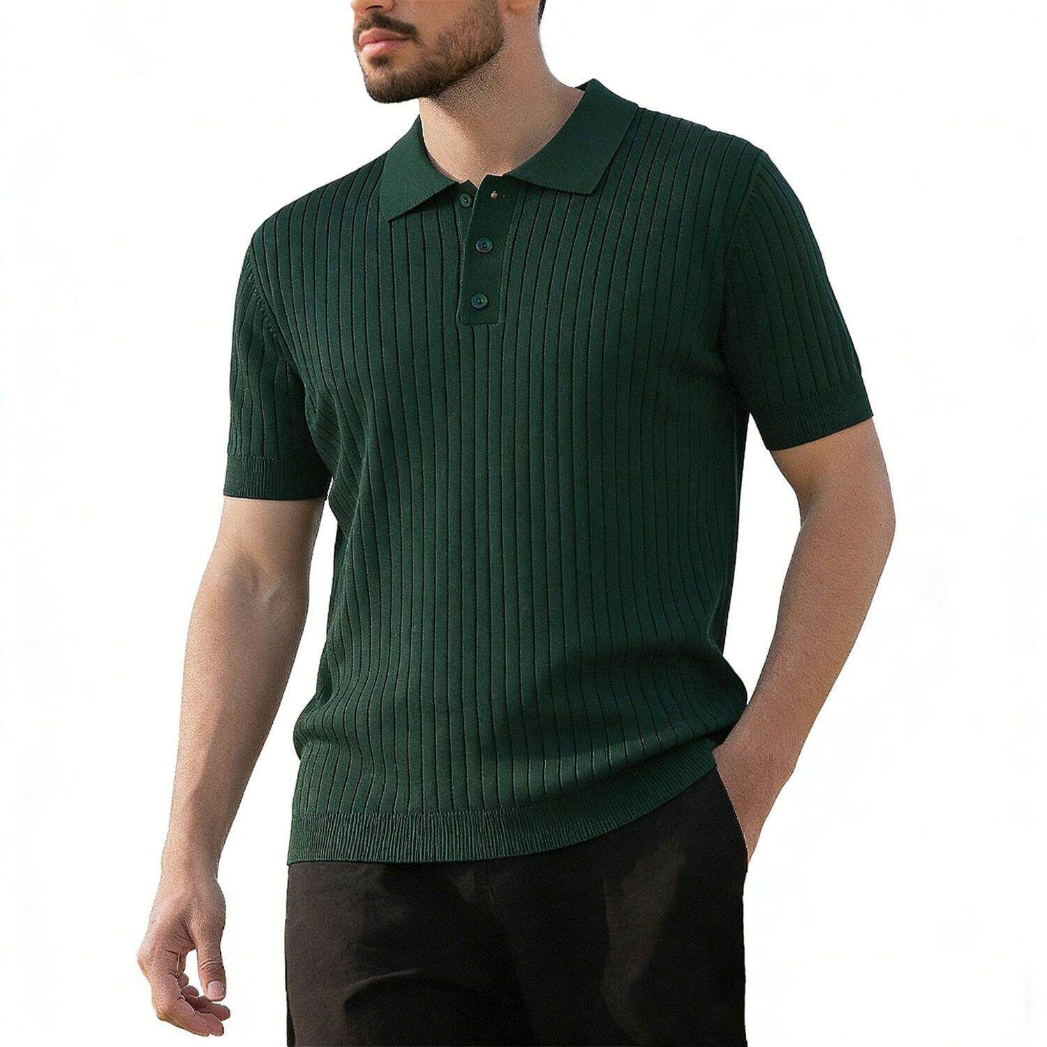 POLO衫短袖针织衫T恤男翻领老钱风冰丝休闲大码男衫2026新款夏季