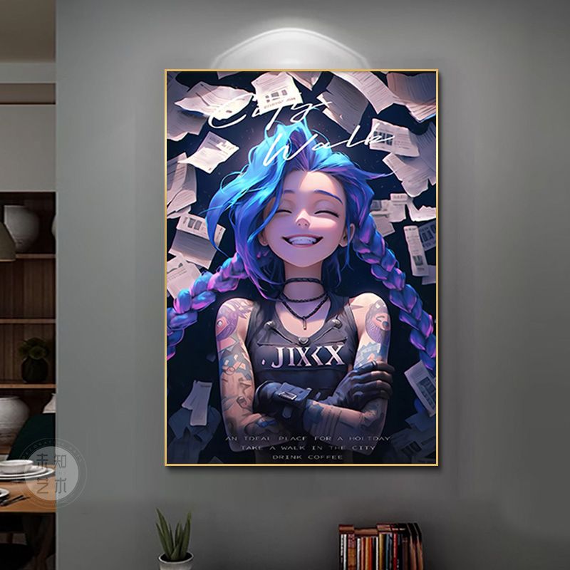 金克丝英雄联盟装饰画LOL