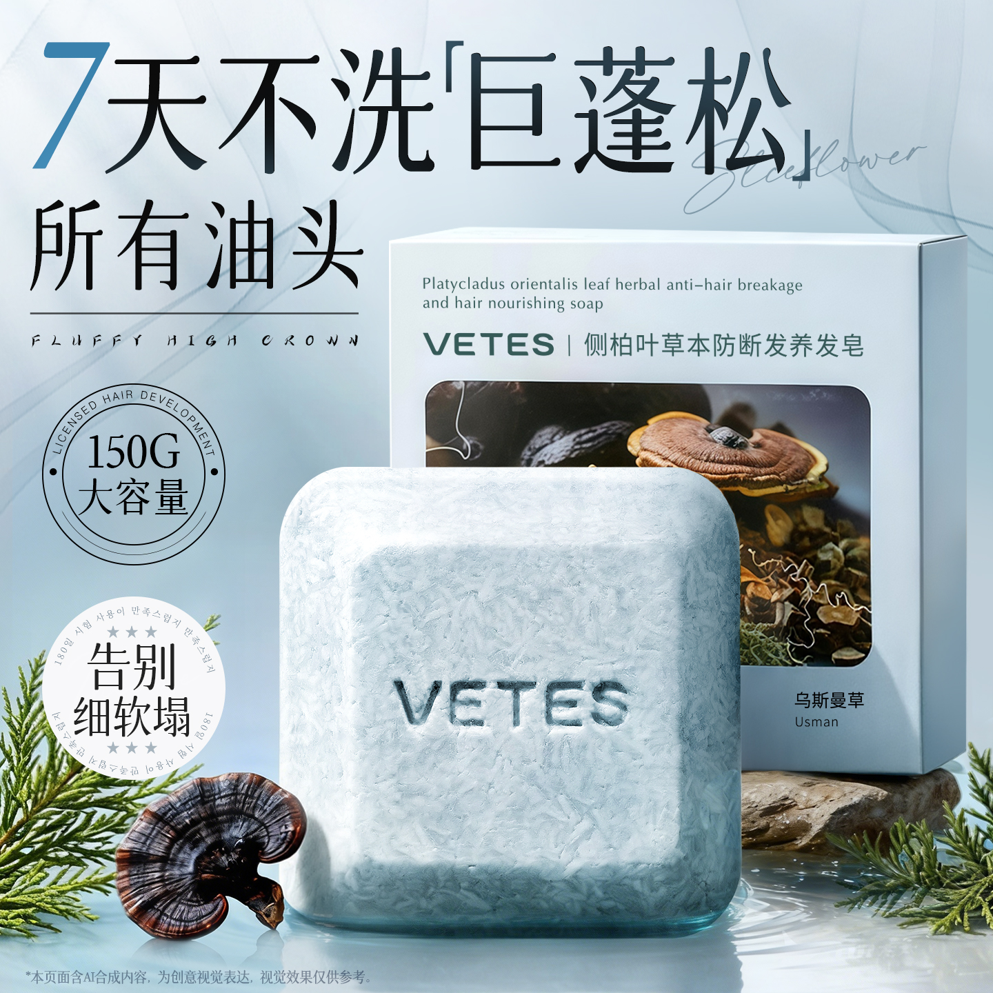 国货之光！草本控油洗发皂第1名