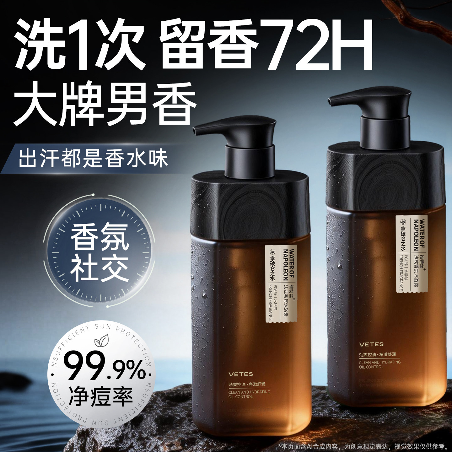 沐浴露男士持久留香氛控油祛痘品牌正品官方旗舰店洗发水套装乳液