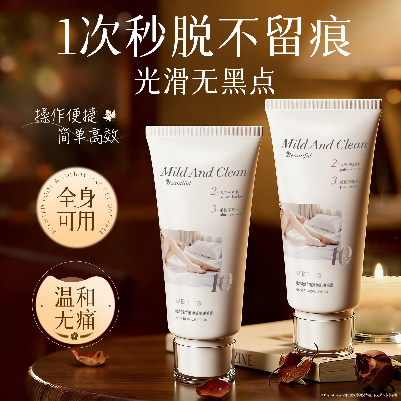 脱毛膏女腋下不留黑点私密处腿毛全身可用比基尼永否久男去根神器