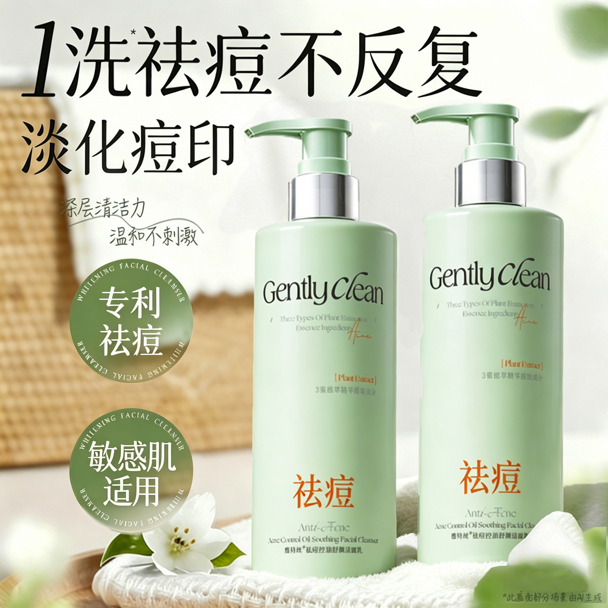 氨基酸洗面奶控油祛痘深层清洁收缩毛孔男女士专用洁面乳正品官方