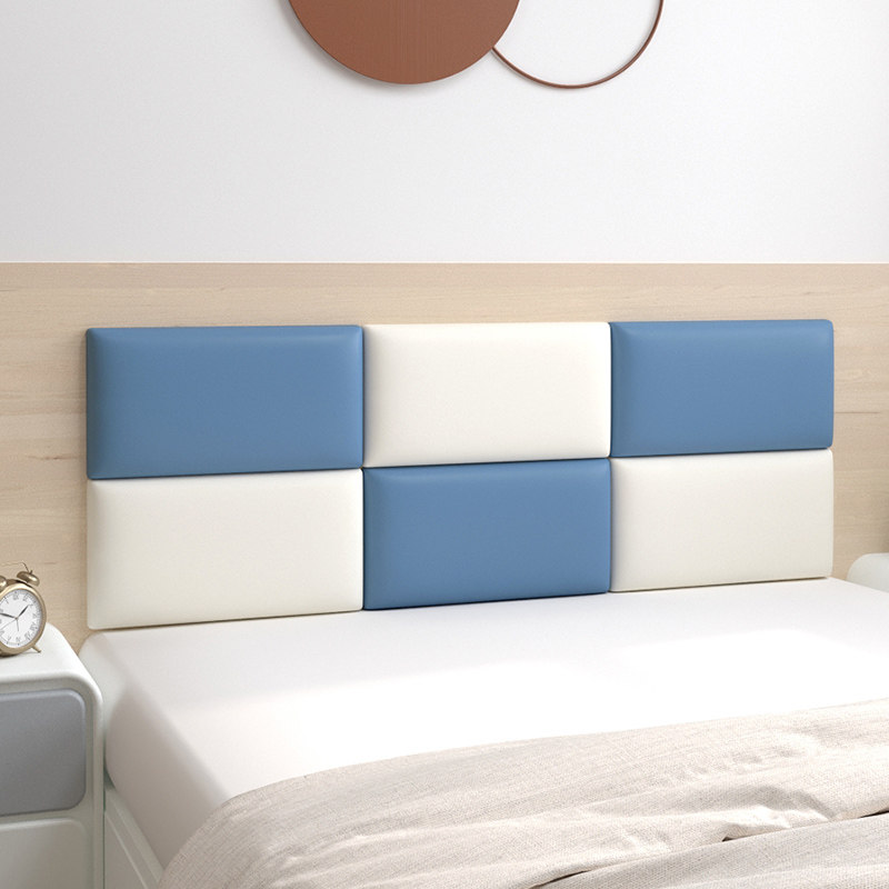 防撞软包墙面防撞墙贴装饰榻榻米围墙软包床头自粘3d立体靠背靠垫