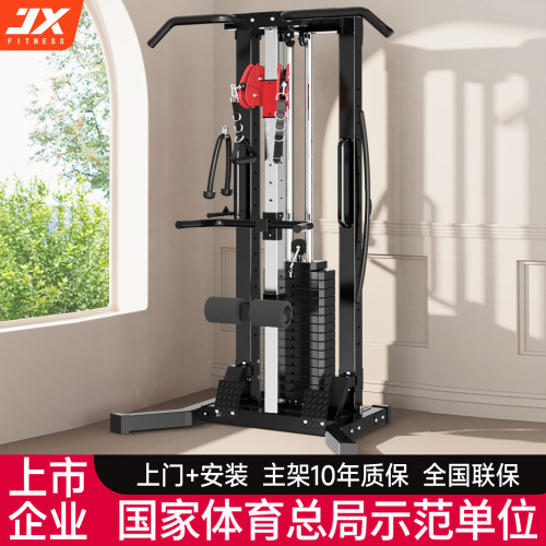 军霞单边飞鸟龙门架家用小型力量健身多功能综合训练器高低拉划船