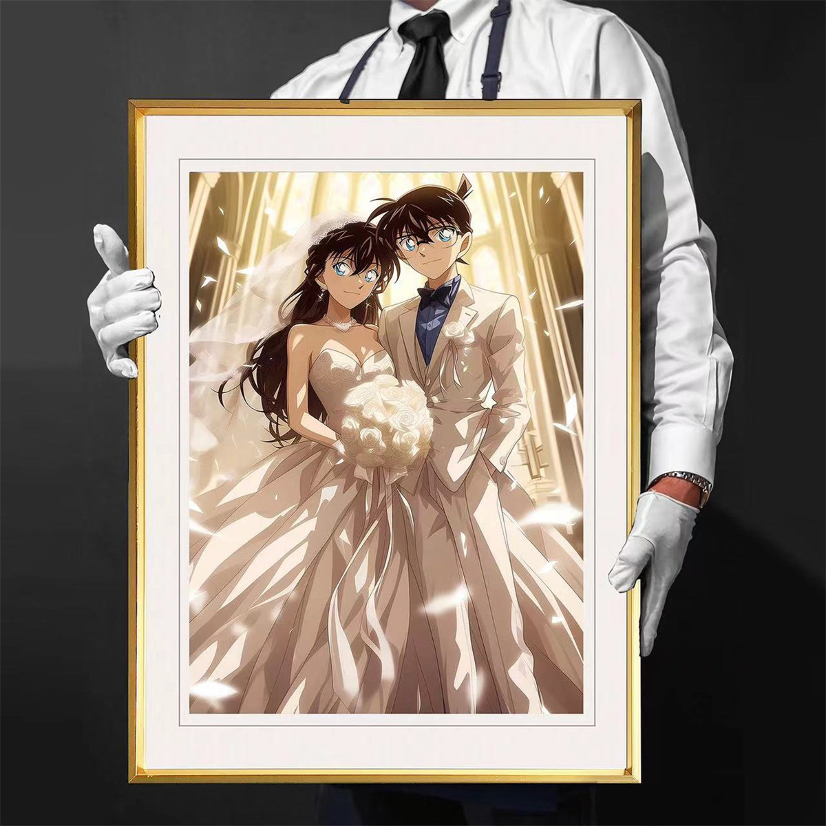 【模兜gk】名侦探柯南 新一 小兰 conan婚礼 午睡毯 地毯 装饰画