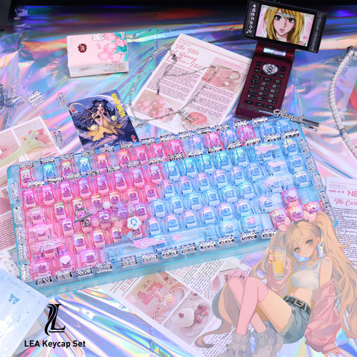 LEA Y2K千禧古早风原厂透光键帽PBT五面热升华PC客制化wooting