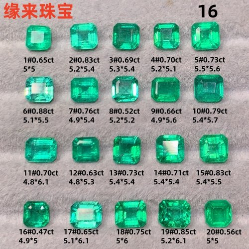 天然祖母绿珠宝裸石戒面