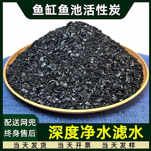 食品级鱼缸净水活性炭水产海产海鲜水族养鱼池水质过滤散装 椰壳碳