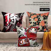饰沙发抱枕靠枕含芯汽车抱枕靠垫后窗摆件网红新款 日式 纹身店装