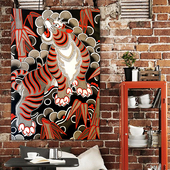 纹身店装 浮世绘传统挂毯挂布刺青店日料墙面墙布 饰背景布挂画日式