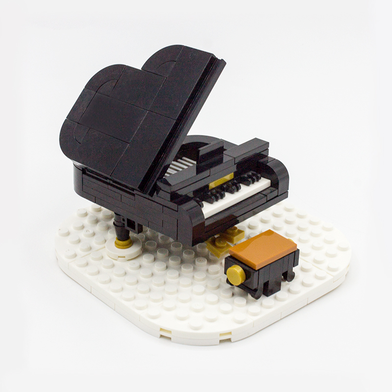 迷你小钢琴适用乐高moc拼插积木益智拼装模型摆件玩具生日礼物