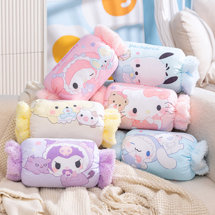 冬季可爱卡通美乐蒂库洛米暖手捂筒抱枕办公室可插手午睡趴睡枕头